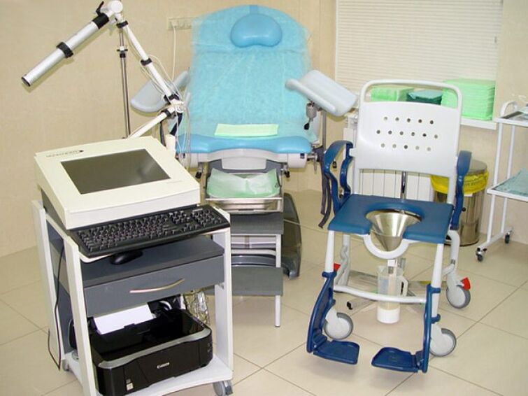 Equipment for carrying out urodynamic studies in case of suspected prostatitis